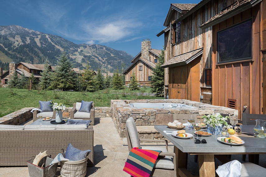 Patio - Four Pines 14 - Teton Village, WY - Luxury Villa Rental