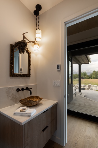 Powder Room - Oatgrass Escape - Jackson, WY - Luxury Villa Rental