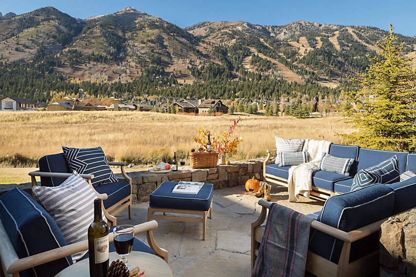 Patio - Four Pines 08 - Teton Village, WY - Luxury Villa Rental