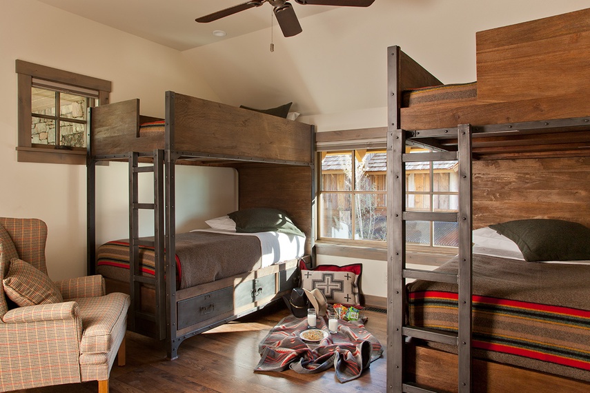 Guest Bedroom 2 - Fish Creek Lodge 02 - Teton Village, WY - Luxury Cabin Rental
