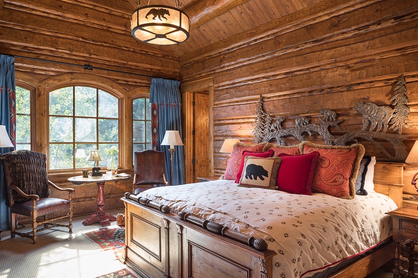 Guest Bedroom 1 - Royal Wulff Lodge - Jackson Hole, WY - Private Luxury Villa Rental