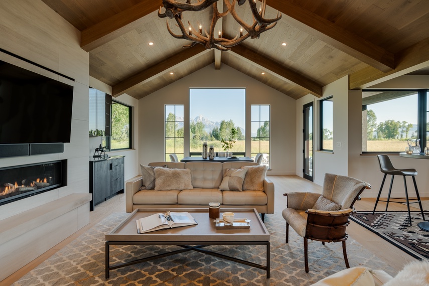 Great Room - Oatgrass Escape - Jackson, WY - Luxury Villa Rental