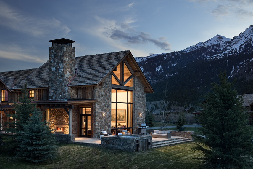 Back Exterior - Fish Creek Lodge 63 - Teton Village, WY - Luxury Villa Rental
