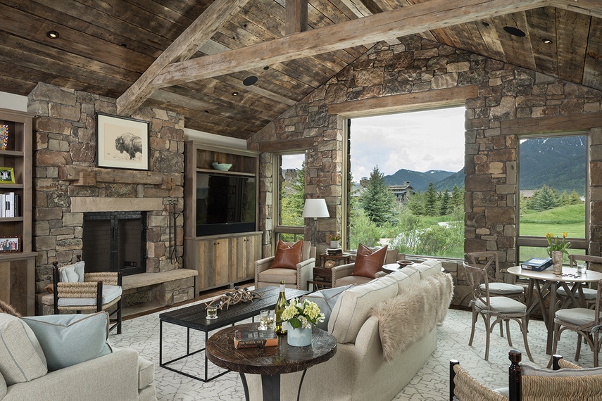 Great Room - Four Pines 12 - Teton Village, WY - Luxury Villa Rental