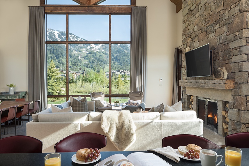 Great Room - Fish Creek Lodge 11 - Teton Village, WY - Luxury Villa Rental