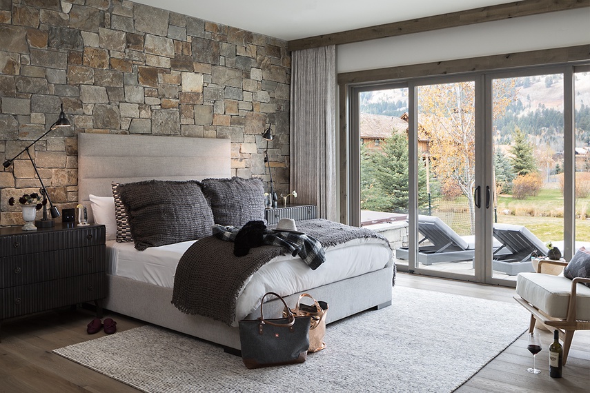 Primary Bedroom - Cirque View Homestead - Teton Village, WY - Luxury Villa Rental