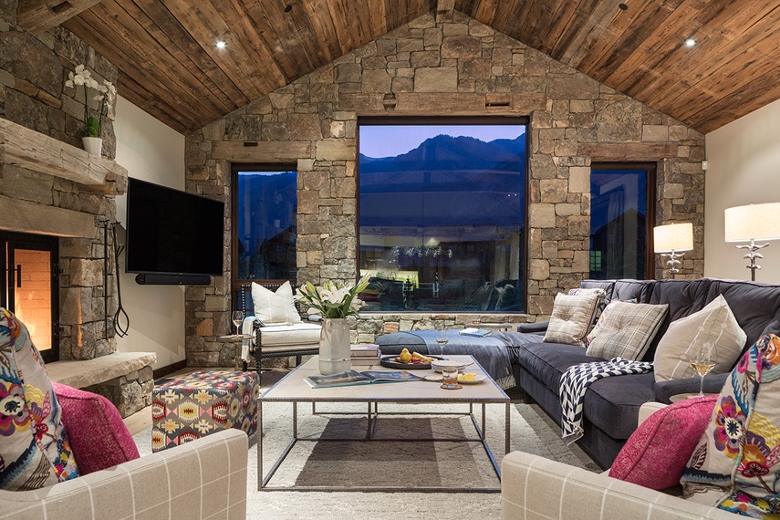 Great Room - Four Pines 14 - Teton Village, WY - Luxury Villa Rental