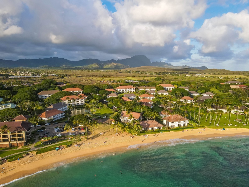 Kiahuna Plantation is situated right on the ocean.