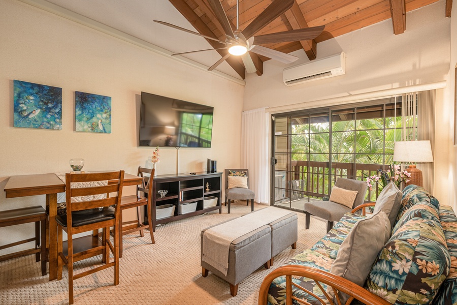 Open living room ready for relaxation