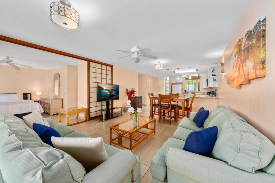Living room with ample seating
