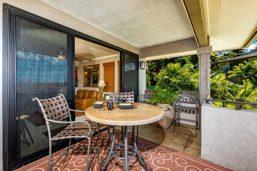 Enjoy breakfast on the lanai