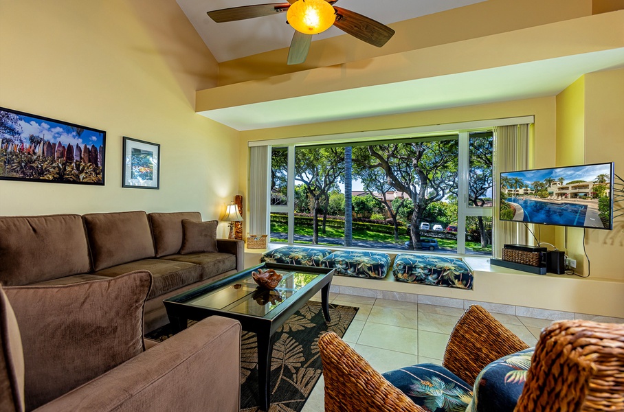 Living Room with Garden Views