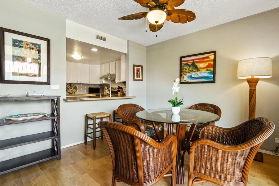 Dining area and open floor plan 