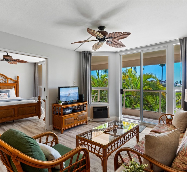 Living area with patio access