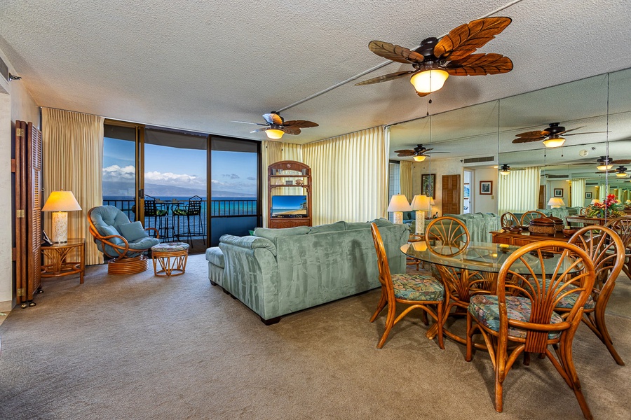 Ocean view from the living and dining room