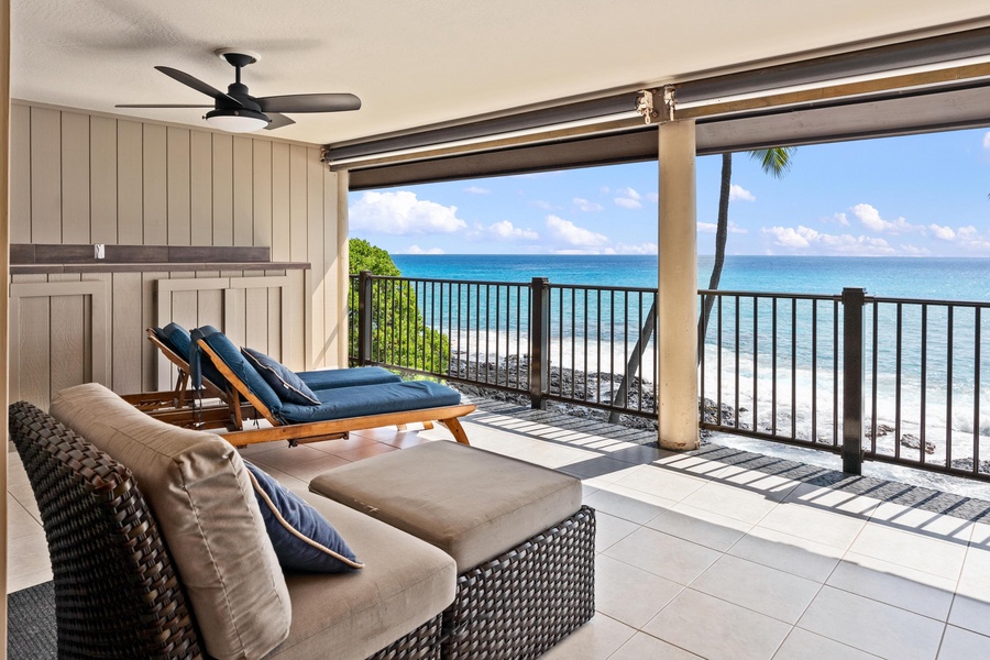 Beautiful ocean views from the private lanai