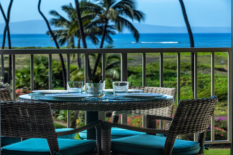 Stunning ocean views from the patio