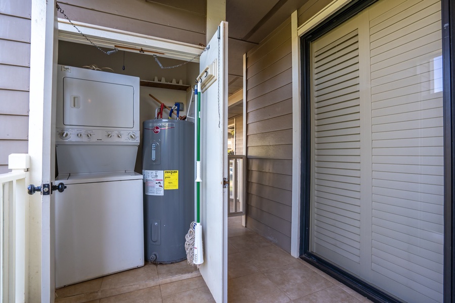 Washer/dryer for your convenience.