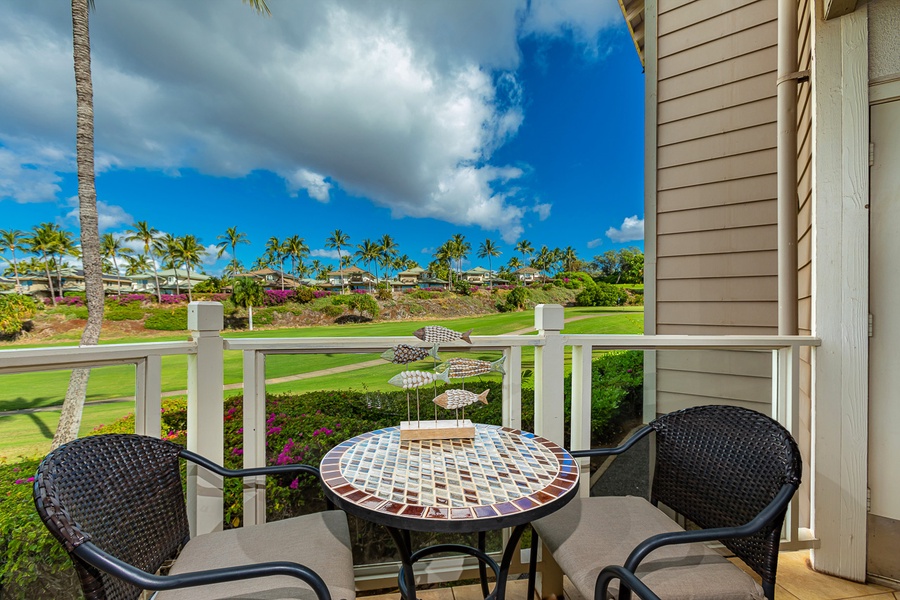 View of the fairway and the beautiful Maui blue sky!