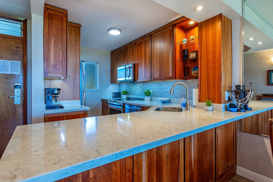 Spacious kitchen area