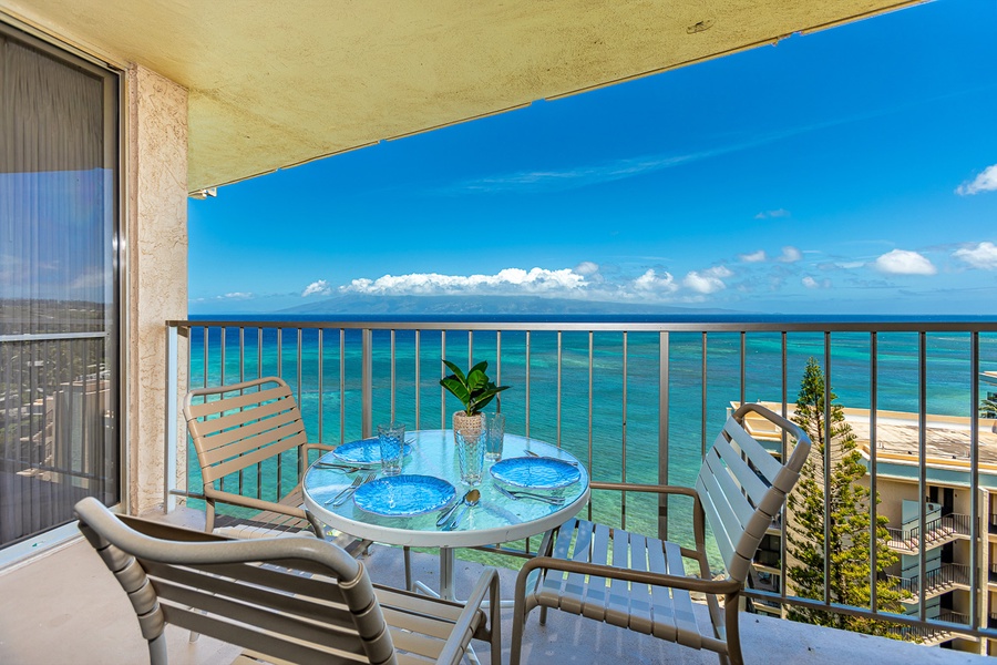 Relax and enjoy the beautiful view from the lanai