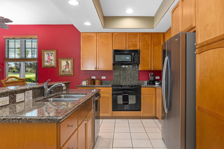 Fully stocked kitchen
