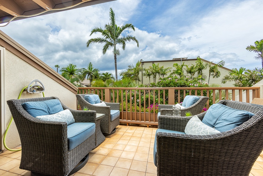 Comfortable patio seating for four