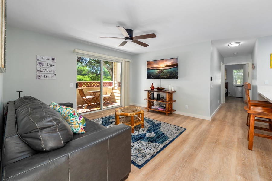 Living room equipped with smart television