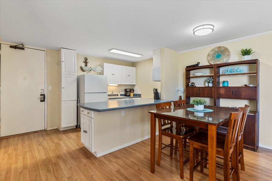 Dining and kitchen area