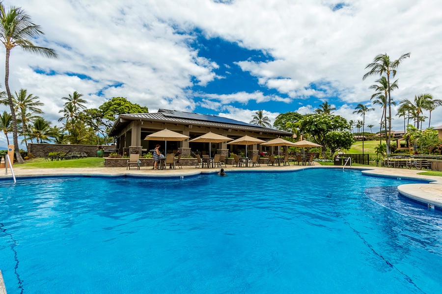 Cool off in the pool or relax poolside