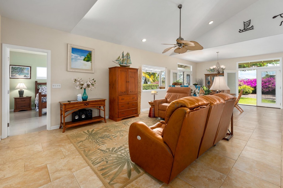 Open layout of living room~ dining room and kitchen 