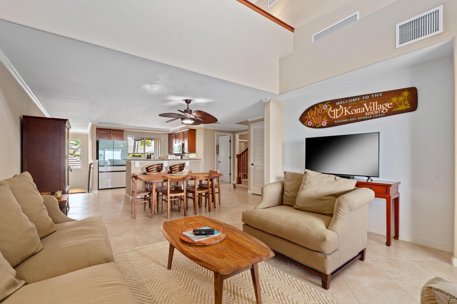 Living area with ample seating