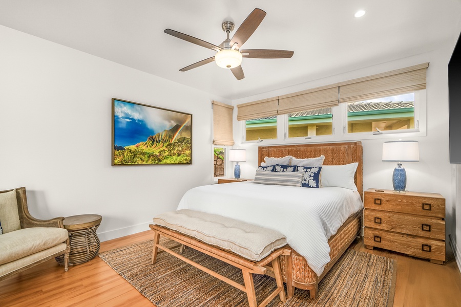 Dreamy vibe in this primary bedroom