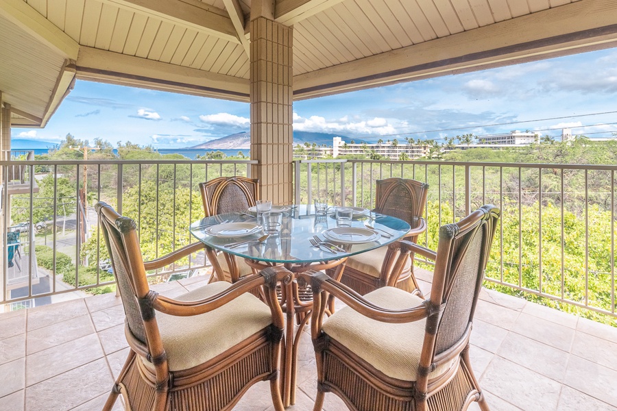 Take in the views from your lanai with seating for four!