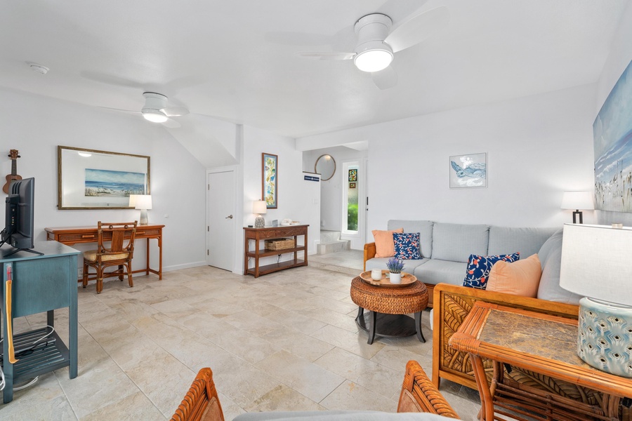 Ample lighting in living area