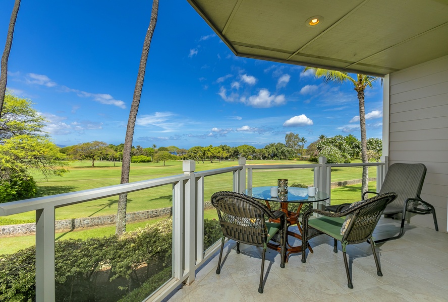 Private Lanai perfect for al fresco dining with a view!