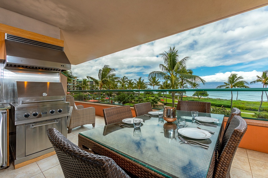 BBQ grill on the lanai to enjoy outdoor cooking