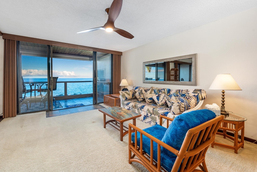 Living room with lanai access