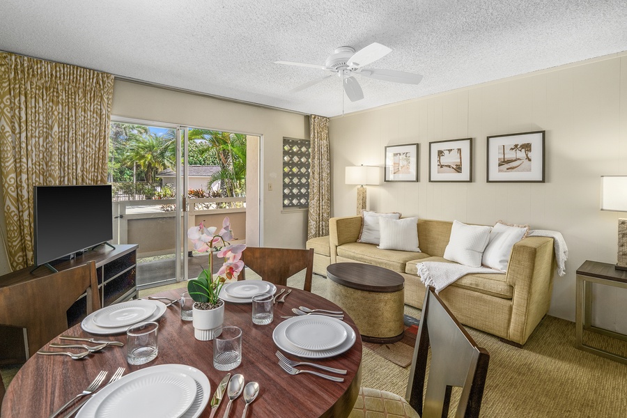 Gather with family and friends in this inviting dining area, perfect for sharing meals and making memories.