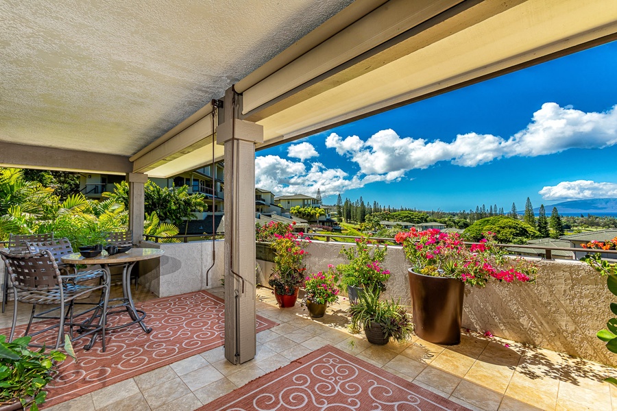 Spacious lanai with breathtaking views