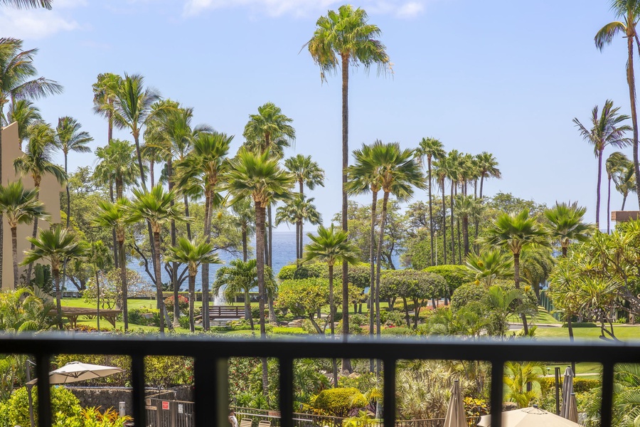 Take a peek of the ocean from your private lanai