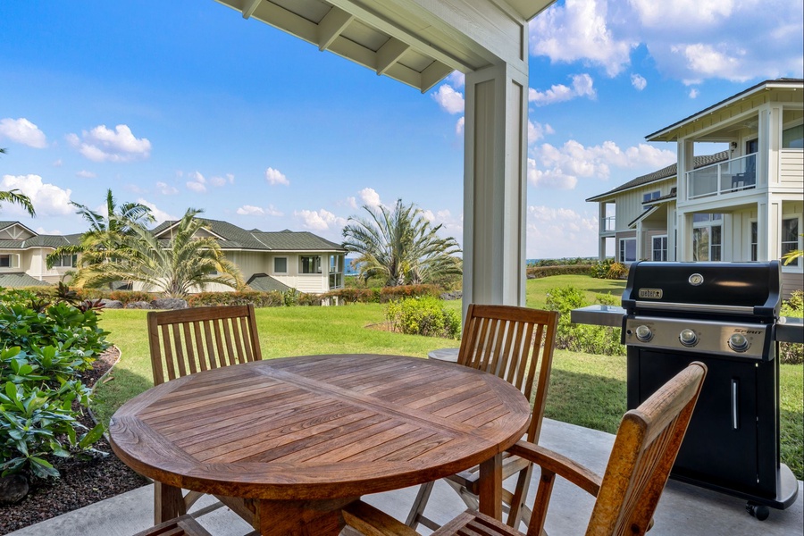 Enjoy your own grill on your private lanai 