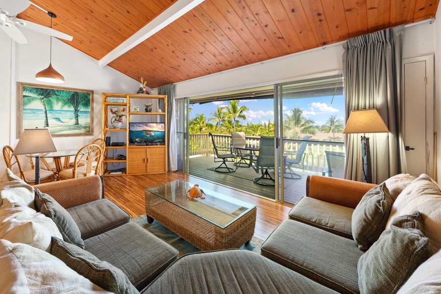 View from the spacious living room