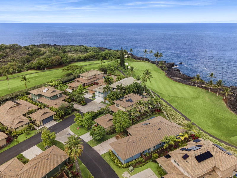 Aerials of the home and surrounding neighborhood