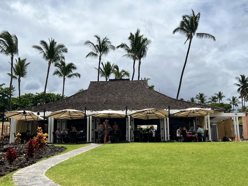 Napua open-air beachside restaurant at the Mauna Lani Beach Club.