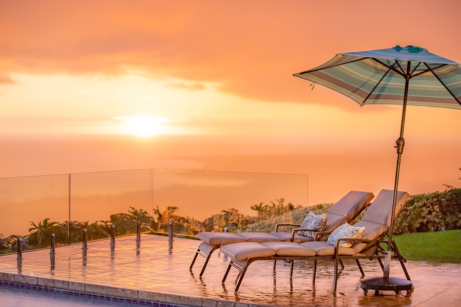 Lounge by the pool and take in the stunning sunsets!