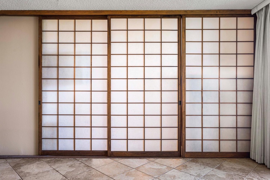 Elegant Japanese-themed suite doors, artfully crafted to invite tranquility and harmony into your private retreat.