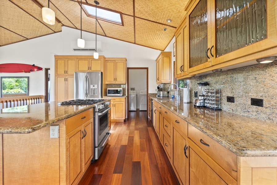 Effortlessly prepare meals in the spacious kitchen.