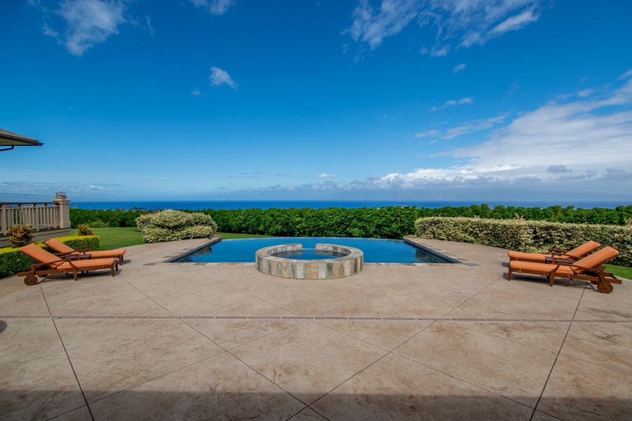 View Over Custom Spa and Pool