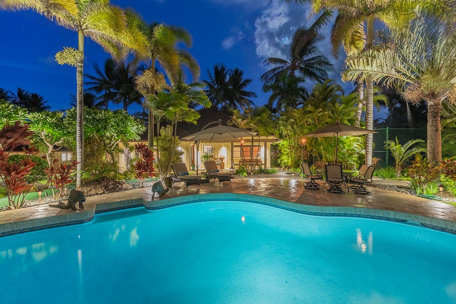 Kailua Shores Estate by night